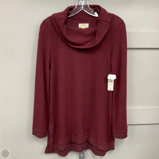 Tunic Long Sleeve By Anthropologie In Maroon, Size: S
