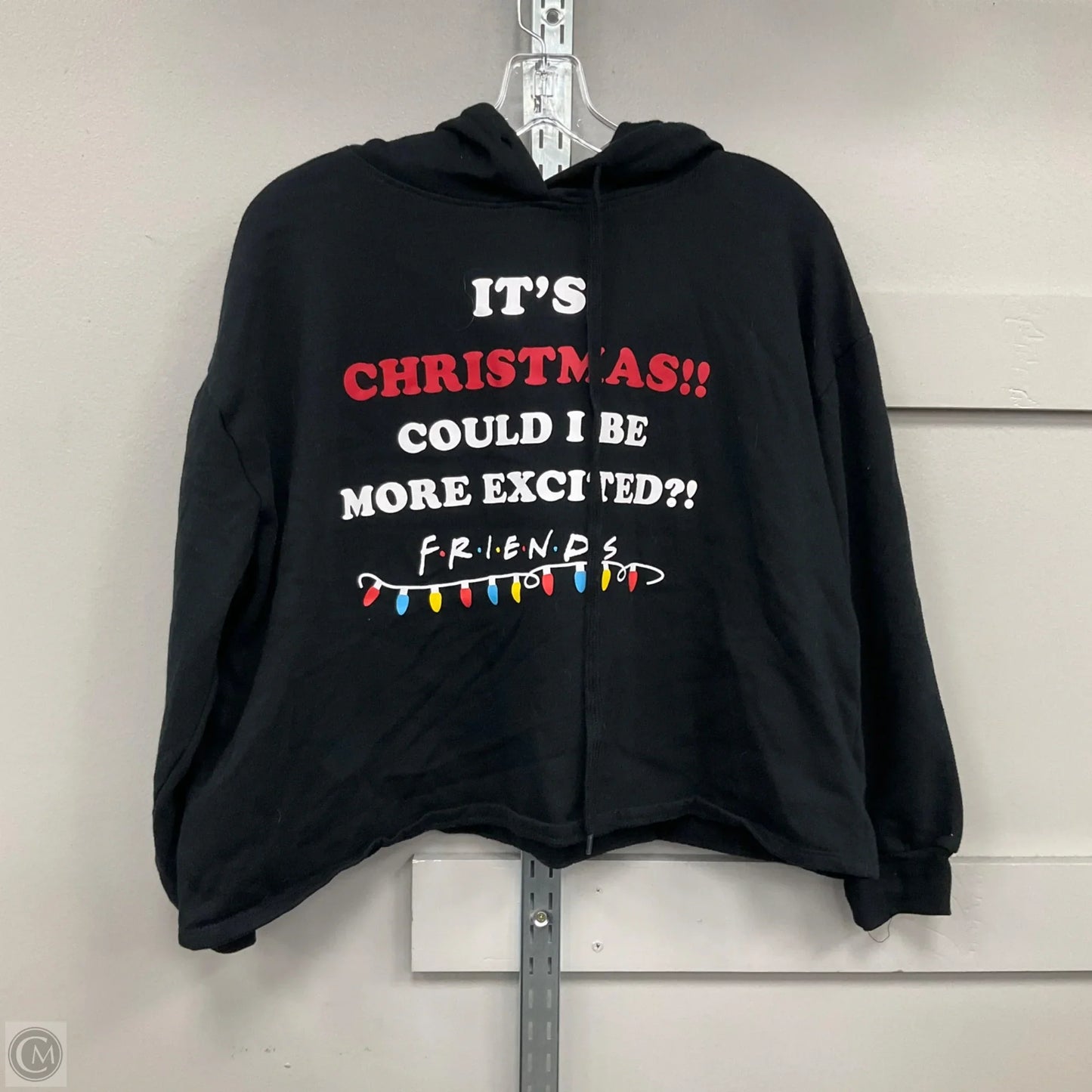 Sweatshirt Hoodie By Clothes Mentor In Black, Size: L