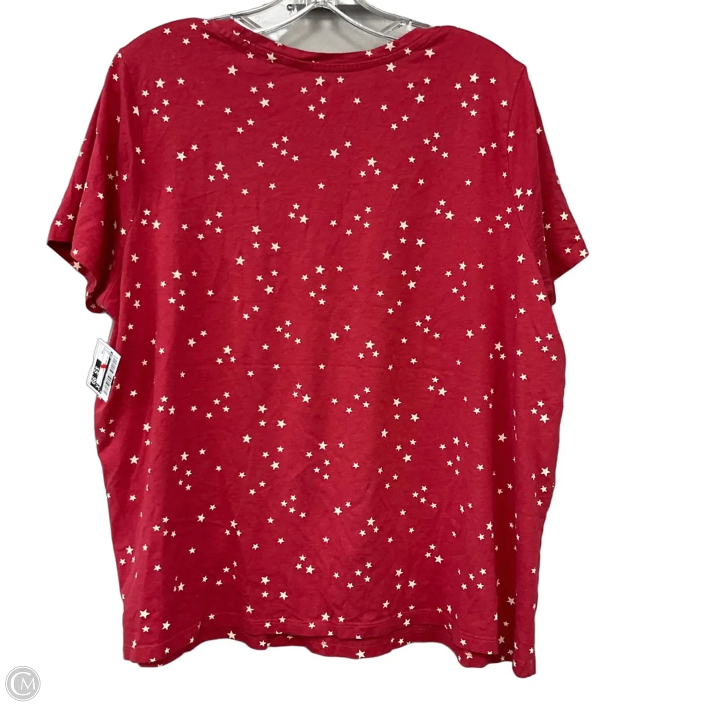 Top Short Sleeve Basic By Dip In Red, Size: 1x