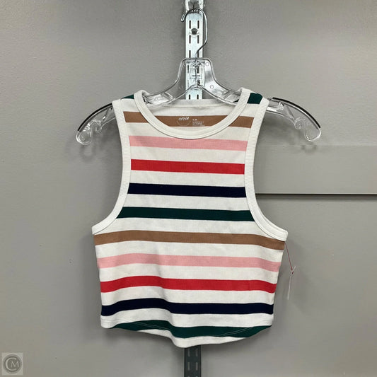 Top Sleeveless By Aerie In Striped Pattern, Size: M