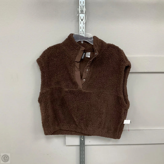 Vest Faux Fur & Sherpa By Divided In Brown, Size: M