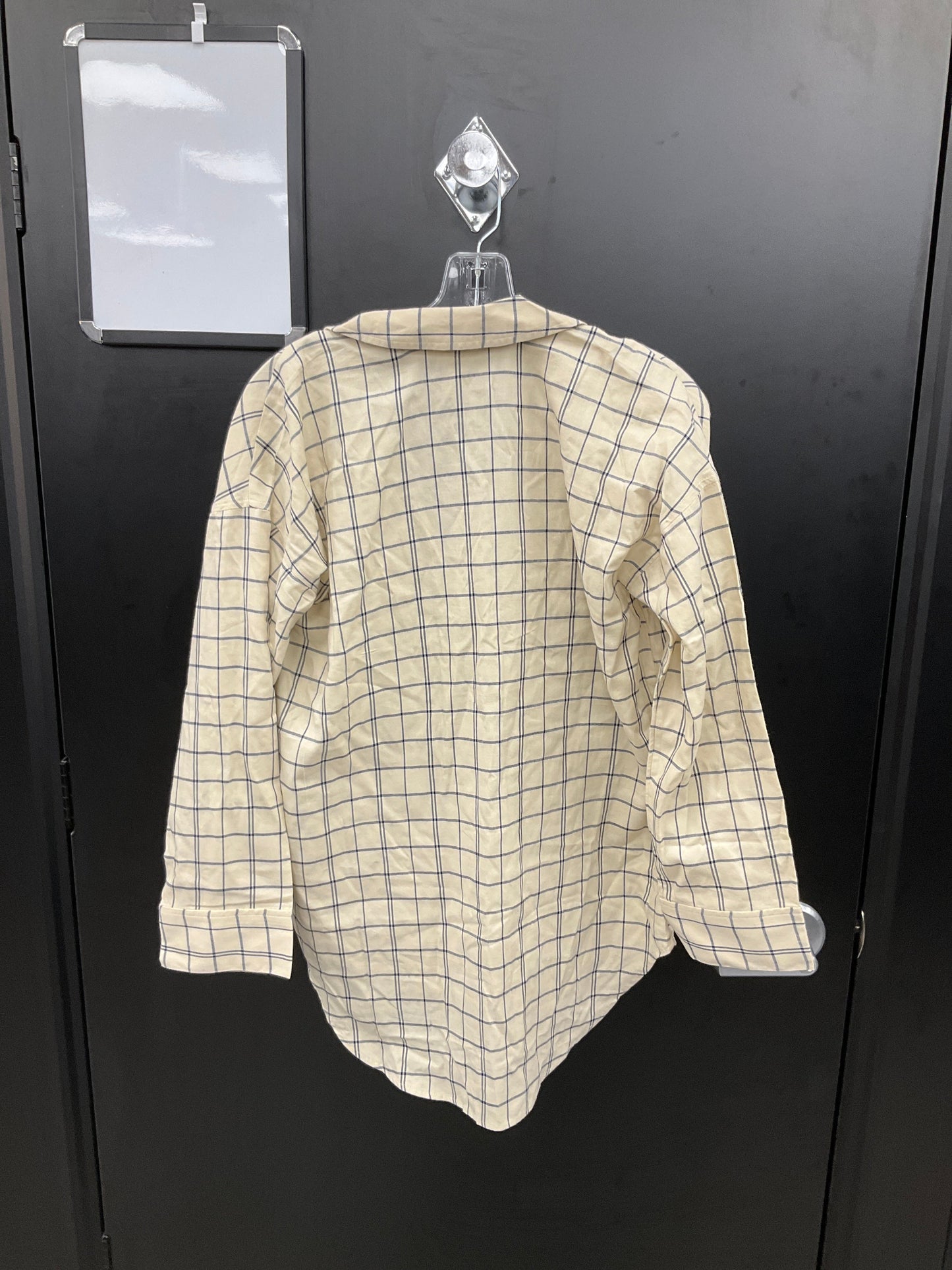 Top Long Sleeve By Madewell In Plaid Pattern, Size: Xs