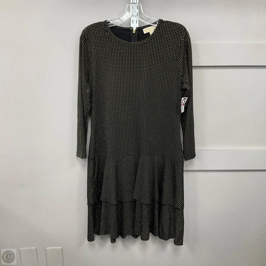 Dress Party Midi By Michael By Michael Kors In Black & Gold, Size: L