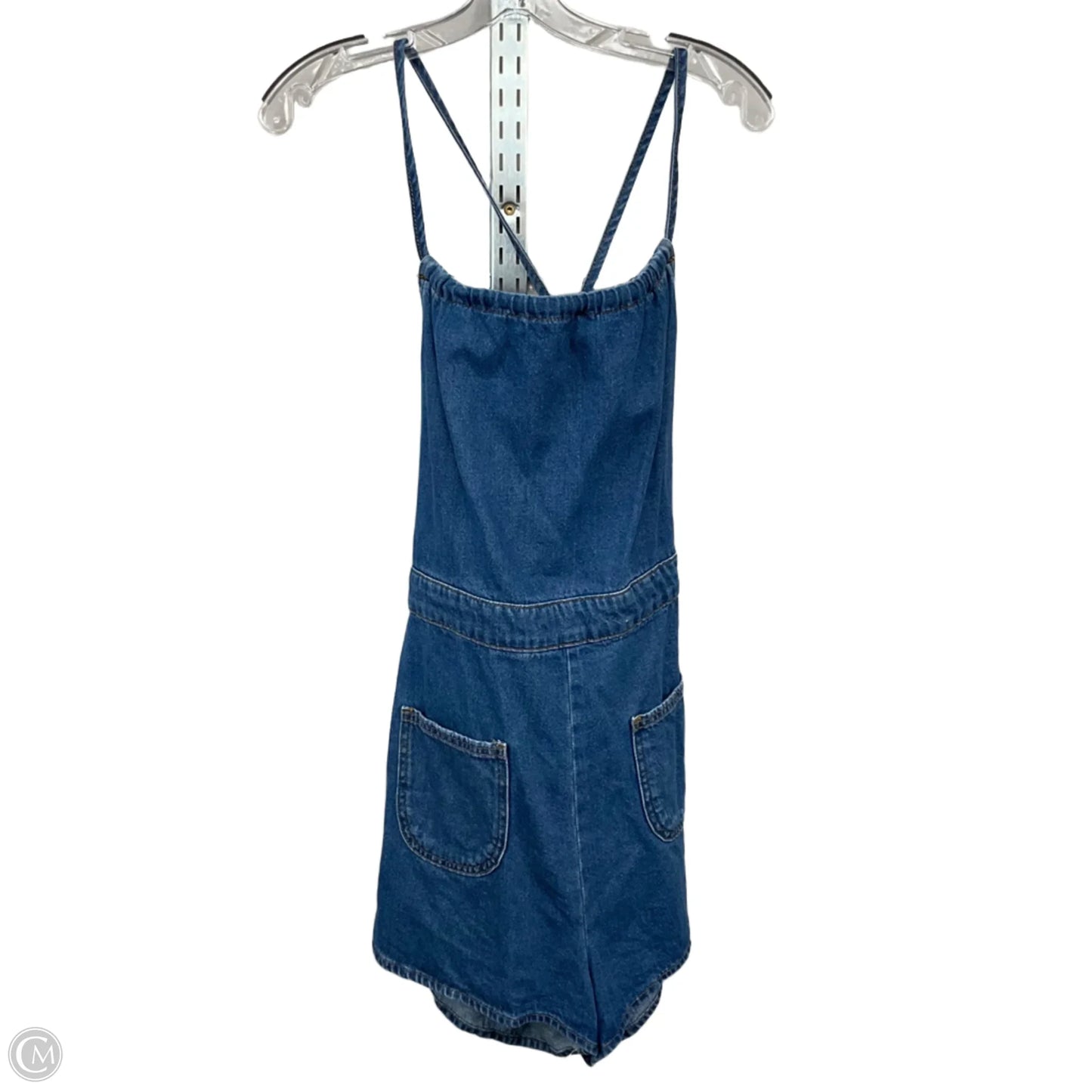 Romper By Urban Outfitters In Blue Denim, Size: 8
