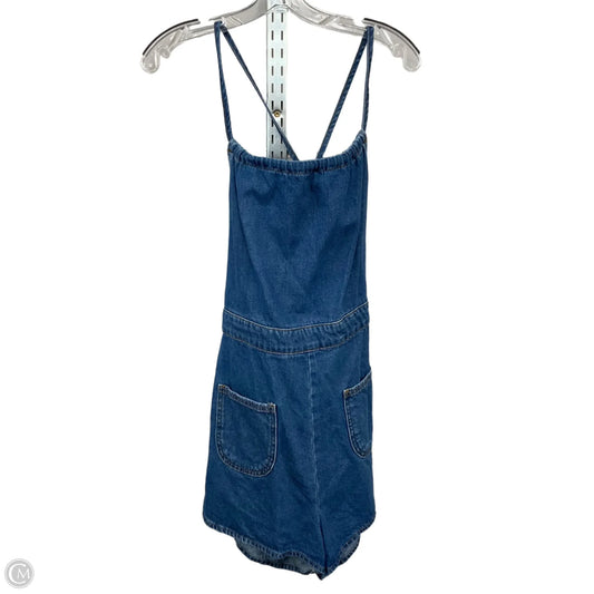 Romper By Urban Outfitters In Blue Denim, Size: 8