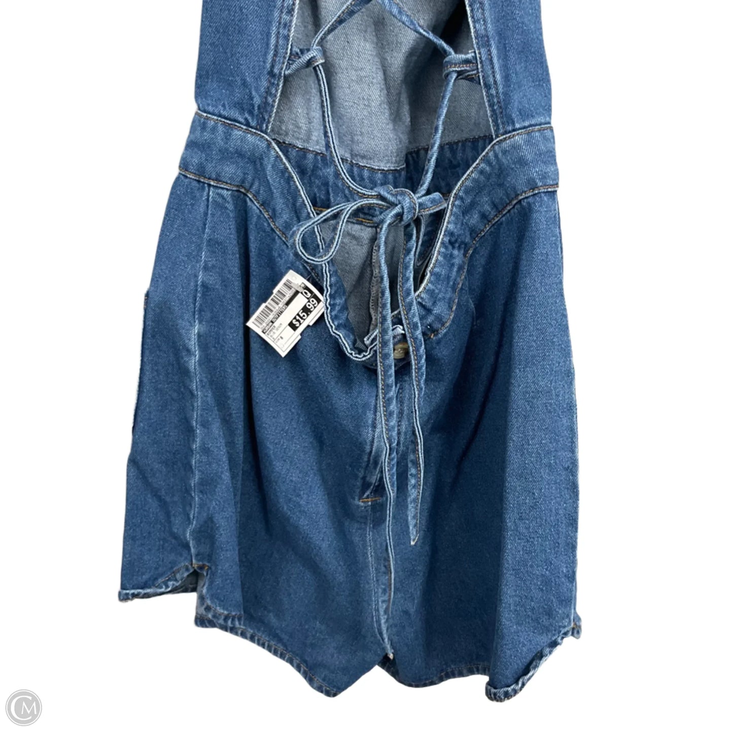 Romper By Urban Outfitters In Blue Denim, Size: 8