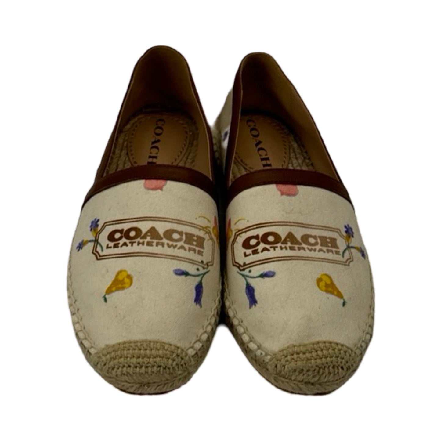 Cream Shoes Flats Coach, Size 7