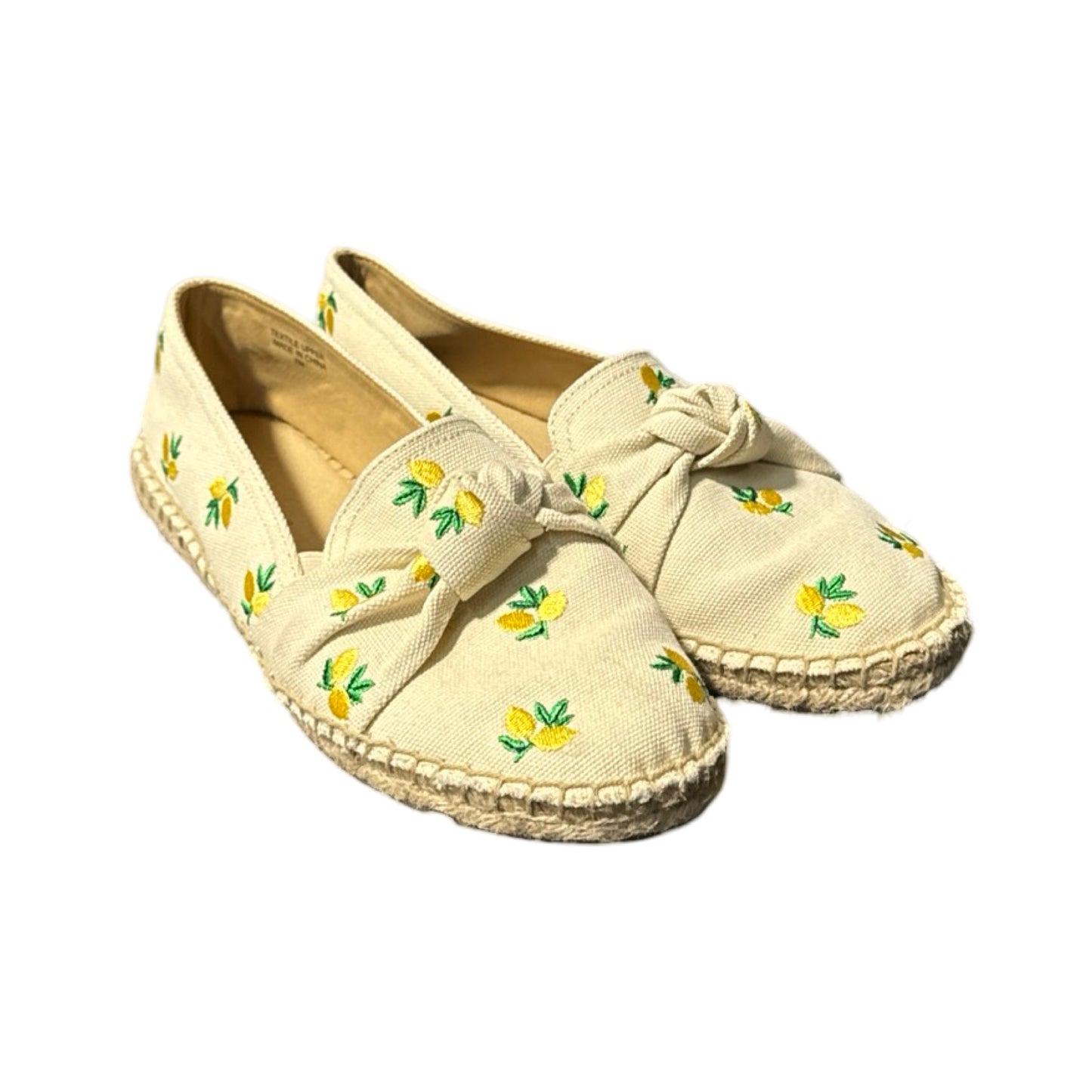 Cream & Green Shoes Flats Talbots, Size 7
