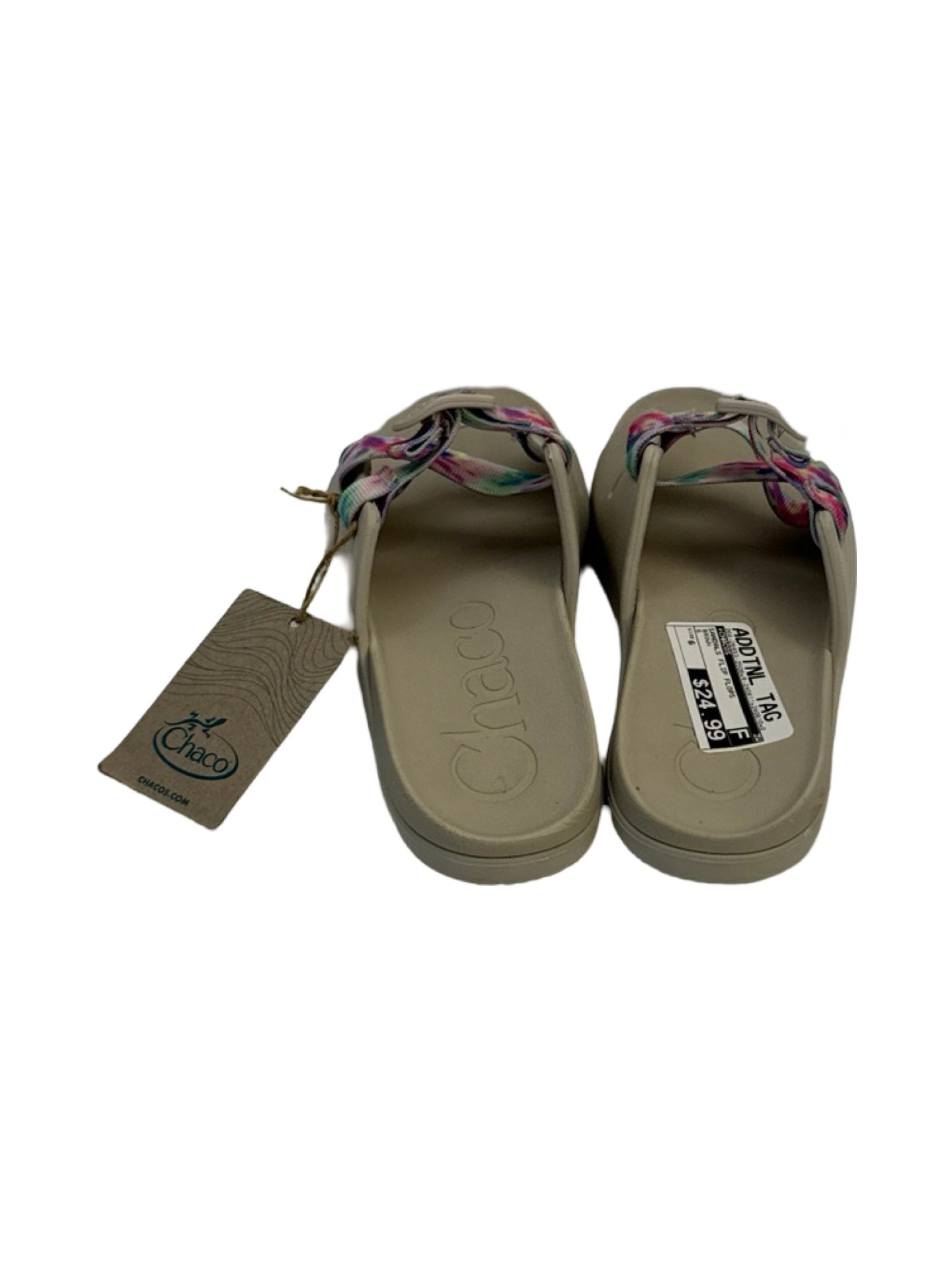 Brown Sandals Flip Flops Chacos, Size 6