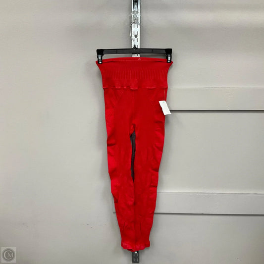 Athletic Leggings By Free People In Red, Size: Xs