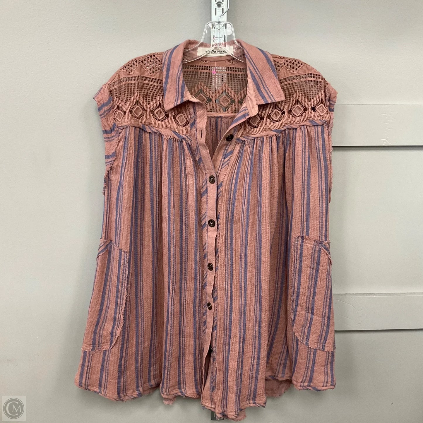 Top Sleeveless By We The Free In Striped Pattern, Size: S