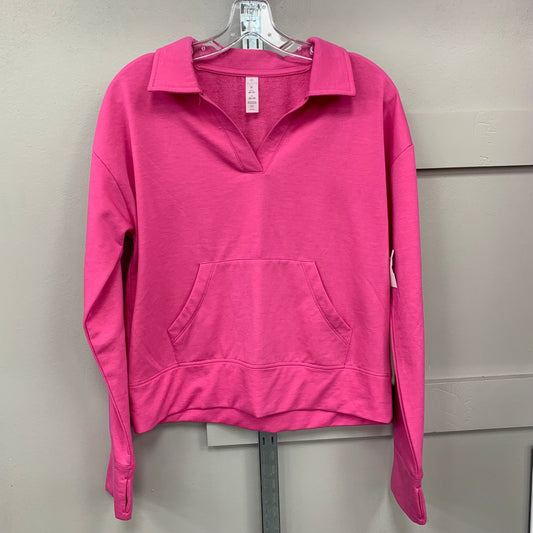 Athletic Top Long Sleeve Collar By Balance Collection In Pink, Size: M