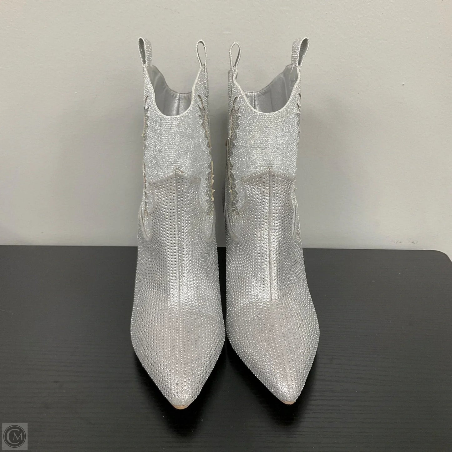 Boots Ankle Heels By Altard State In Silver, Size: 10