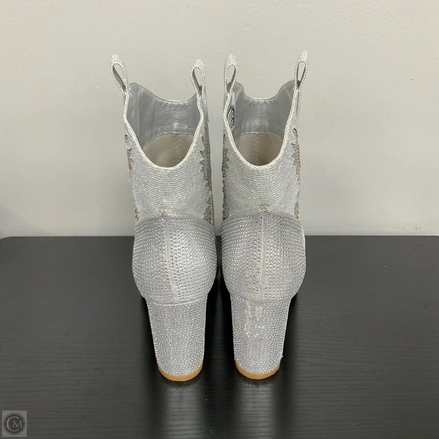 Boots Ankle Heels By Altard State In Silver, Size: 10