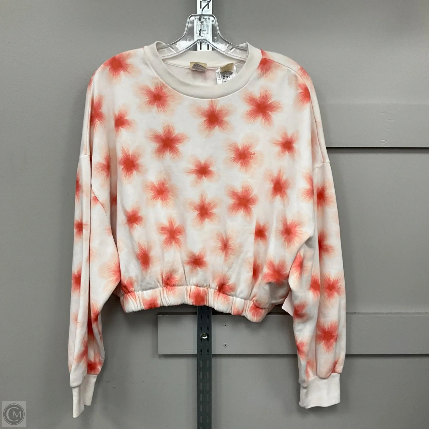 Top Long Sleeve By Levis In Orange & White, Size: L