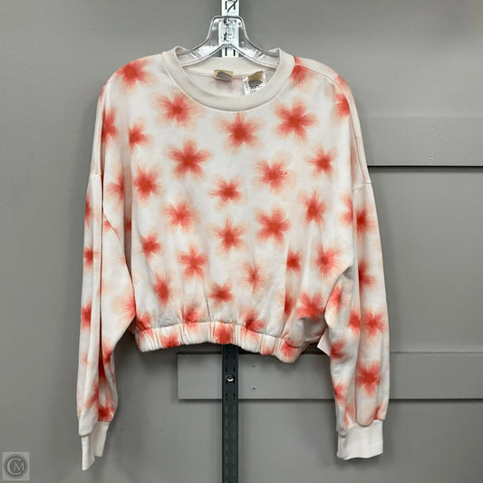 Top Long Sleeve By Levis In Orange & White, Size: L