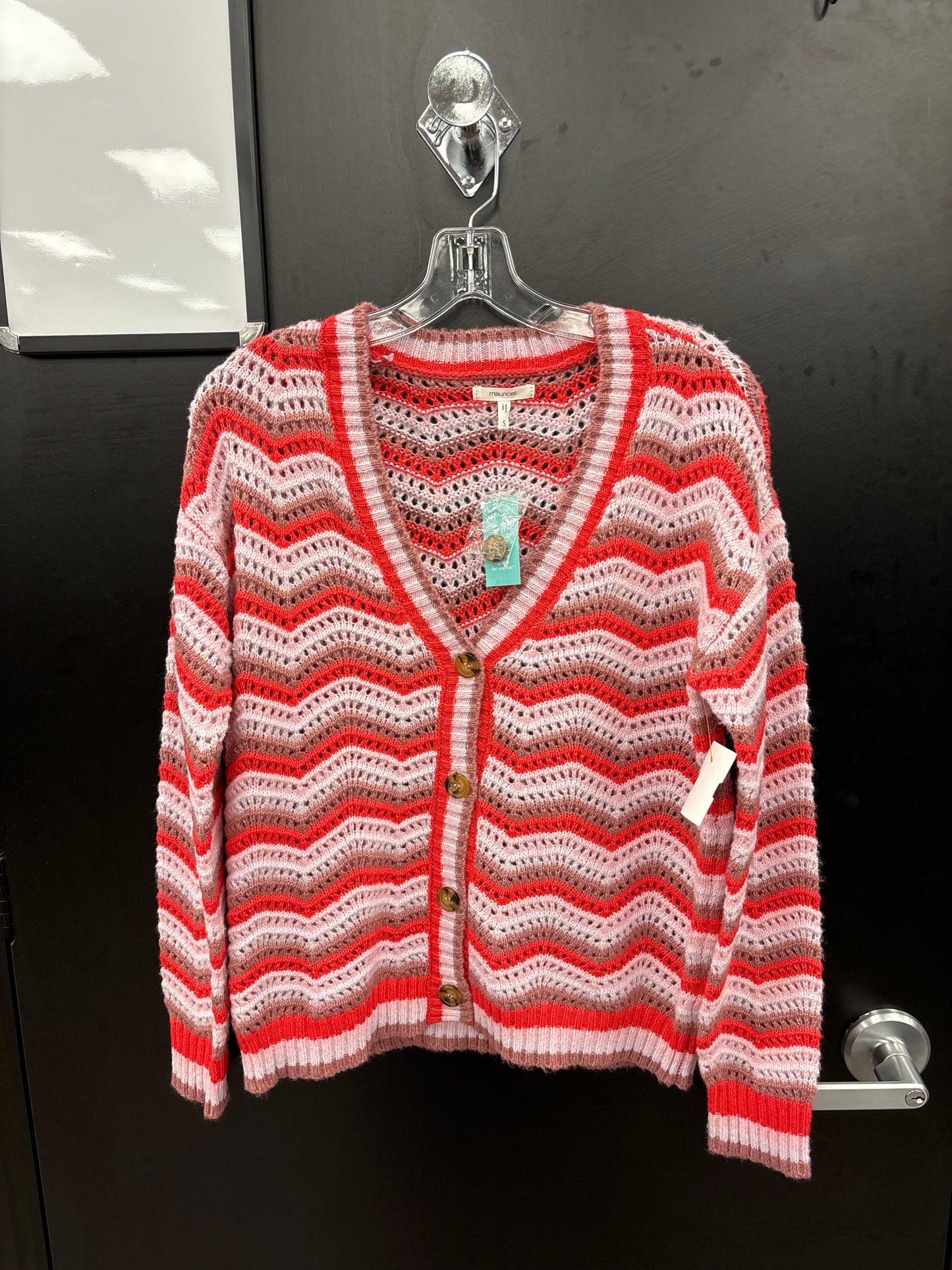 Cardigan By Maurices In Striped Pattern, Size: S