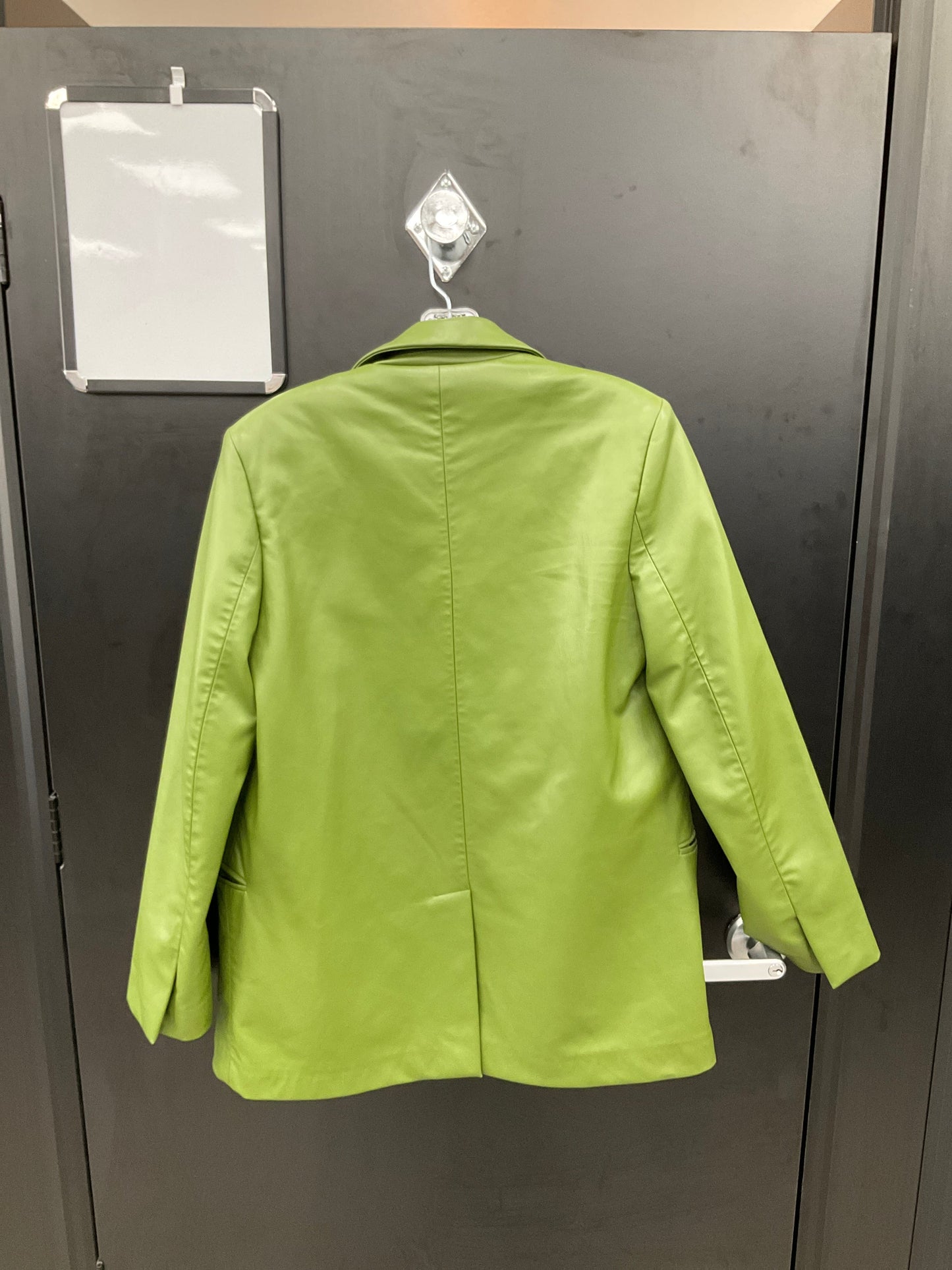 Coat Leather By Zara In Green, Size: S