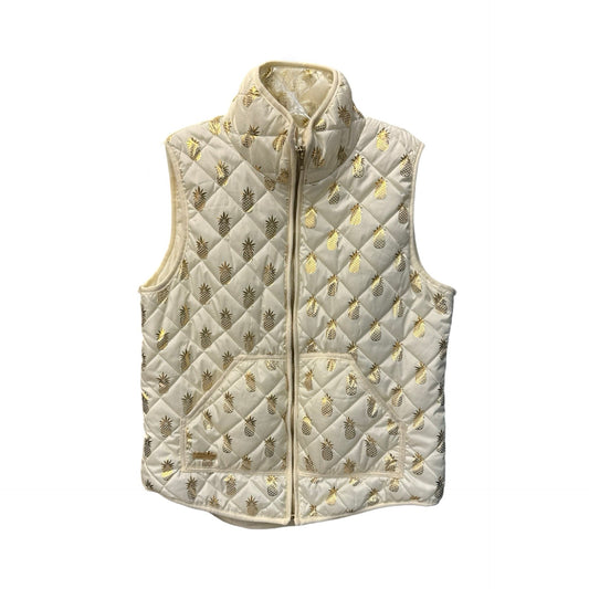 Gold & White Vest Puffer & Quilted Simply Southern, Size L