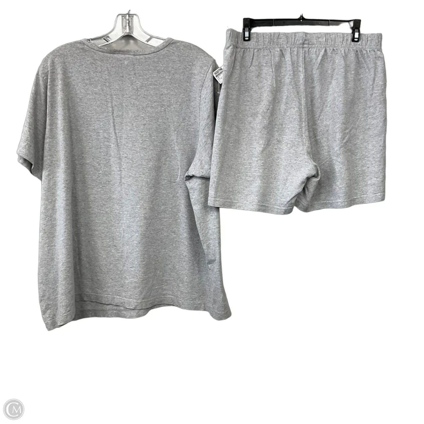 Top 2pc Short Sleeve By Fashion Bug In Grey, Size: 1x