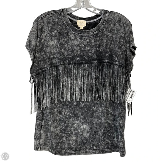 Top Short Sleeve By willow + root - STERLING AND STITCH In Charcoal, Size: S