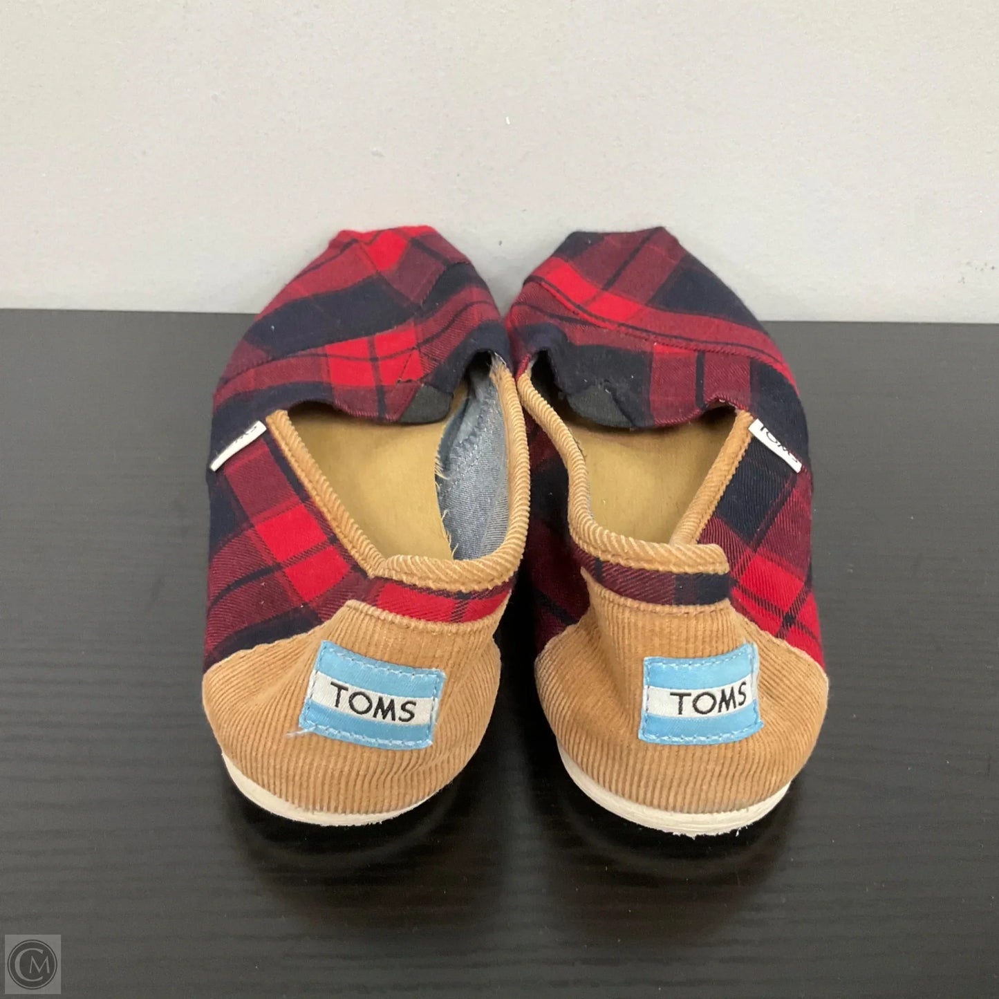 Shoes Flats By Toms In Plaid Pattern, Size: 9