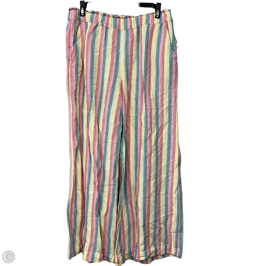Pants Linen By Loft In Rainbow Print, Size: S