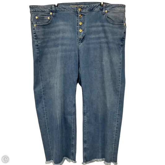 Jeans Wide Leg By Michael By Michael Kors In Blue Denim, Size: 20