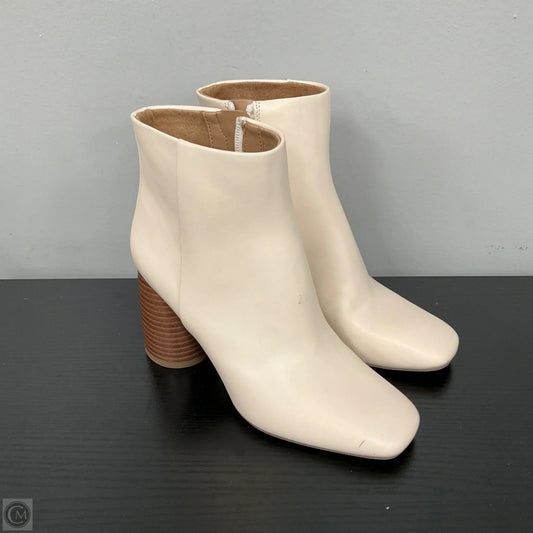 Boots Ankle Heels By Sam And Libby In Cream, Size: 6