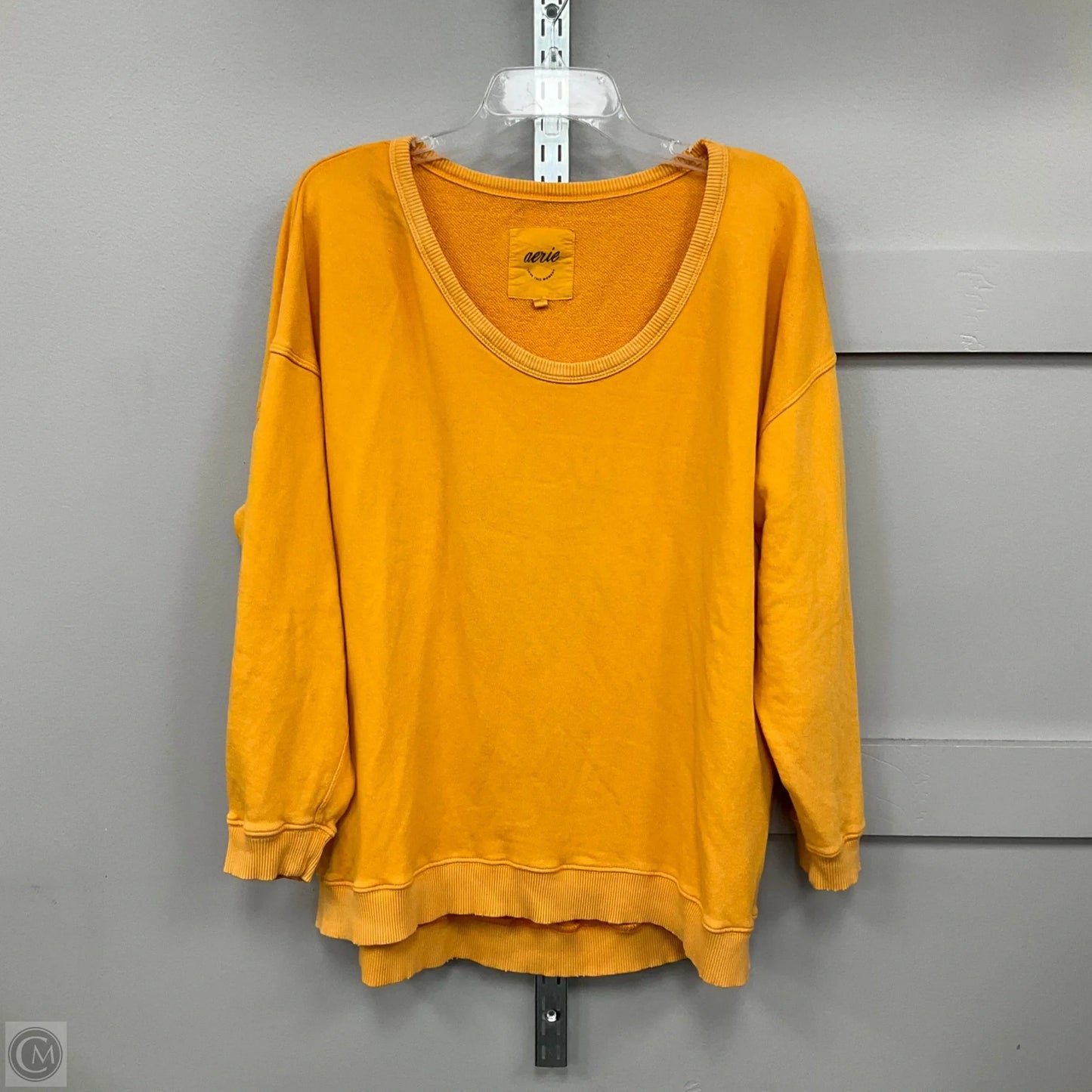 Top Long Sleeve By Aerie In Orange, Size: S