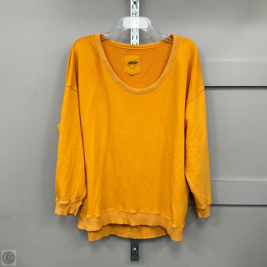 Top Long Sleeve By Aerie In Orange, Size: S