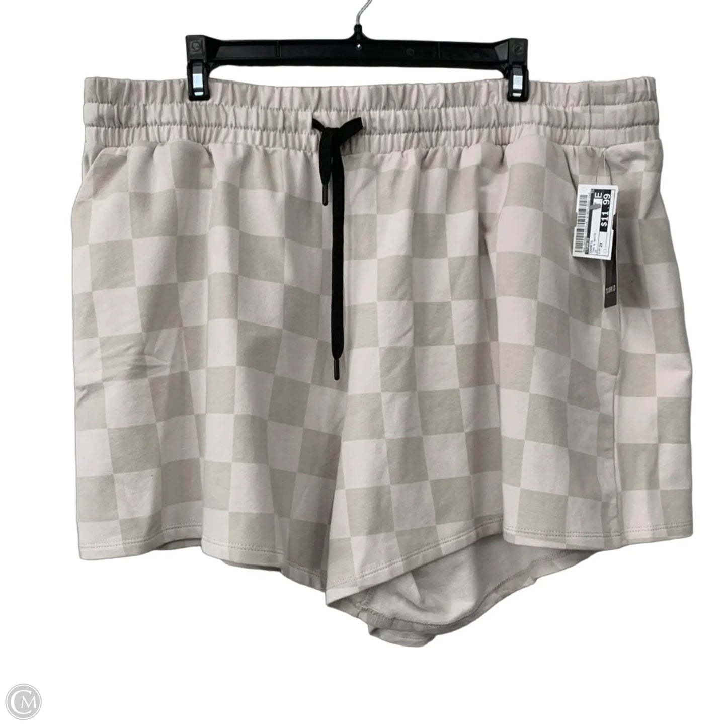 Everyday Fleece Relaxed Active Short By Torrid In Tan & White, Size: 2x