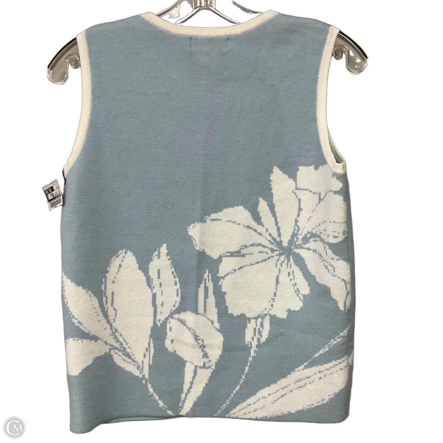 Vest Sweater By Rachel Roy In Blue & White, Size: S