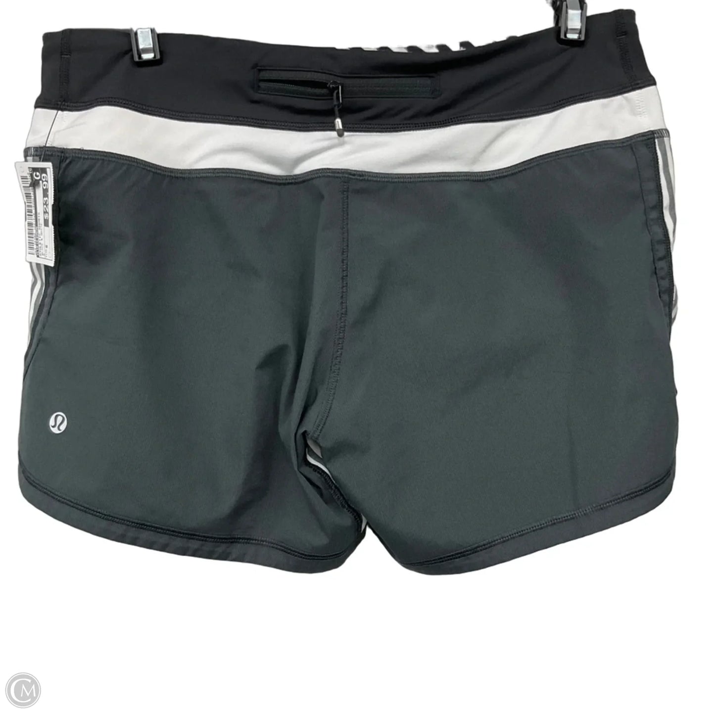 Athletic Shorts By Lululemon In Black & White, Size: 6