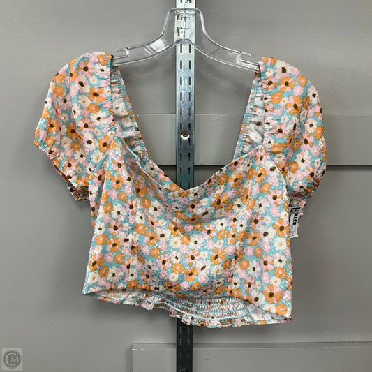 Top Short Sleeve By Altard State In Floral Print, Size: L