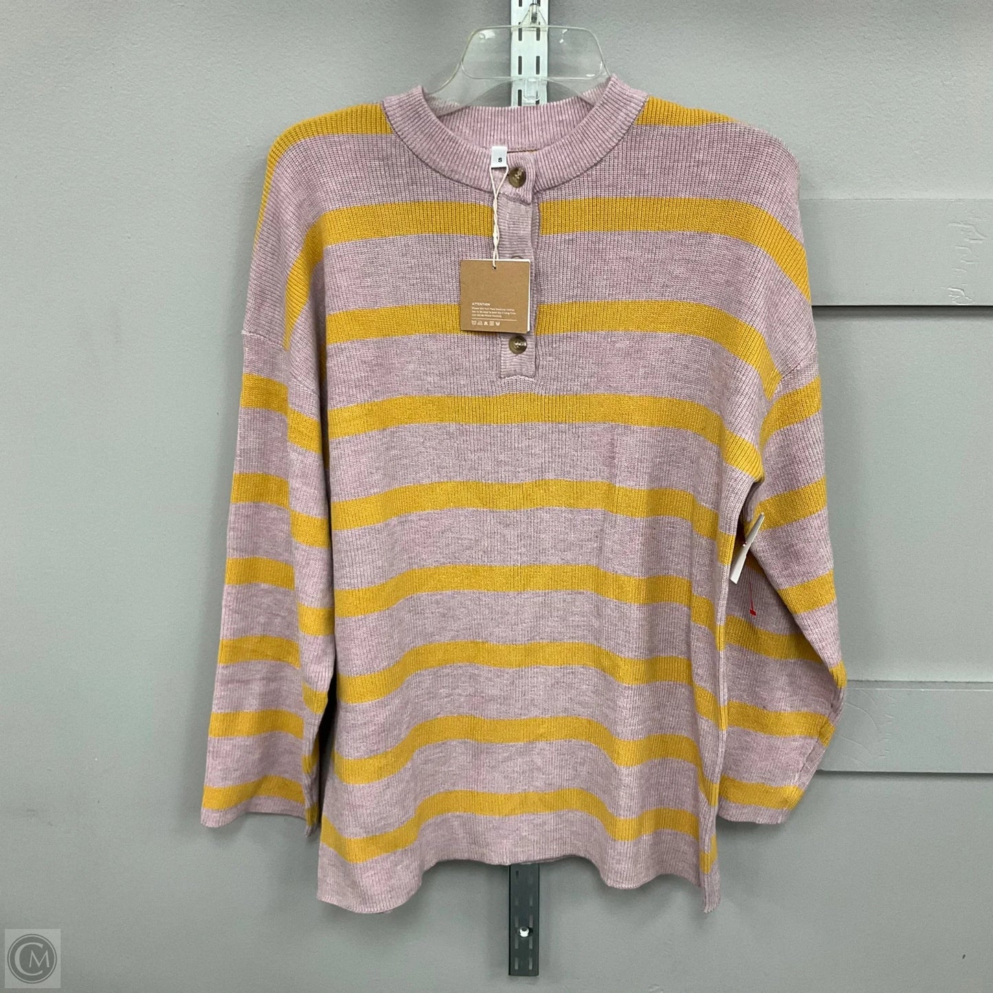 Sweater By Clothes Mentor In Striped Pattern, Size: S
