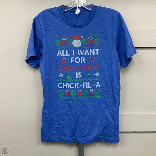 Top Short Sleeve Basic By Bella + Canvas In Blue, Size: M