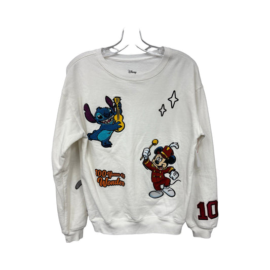 Sweatshirt Crewneck By Disney Store In Beige, Size: S