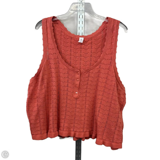 Top Sleeveless By Old Navy In Orange, Size: Xxl