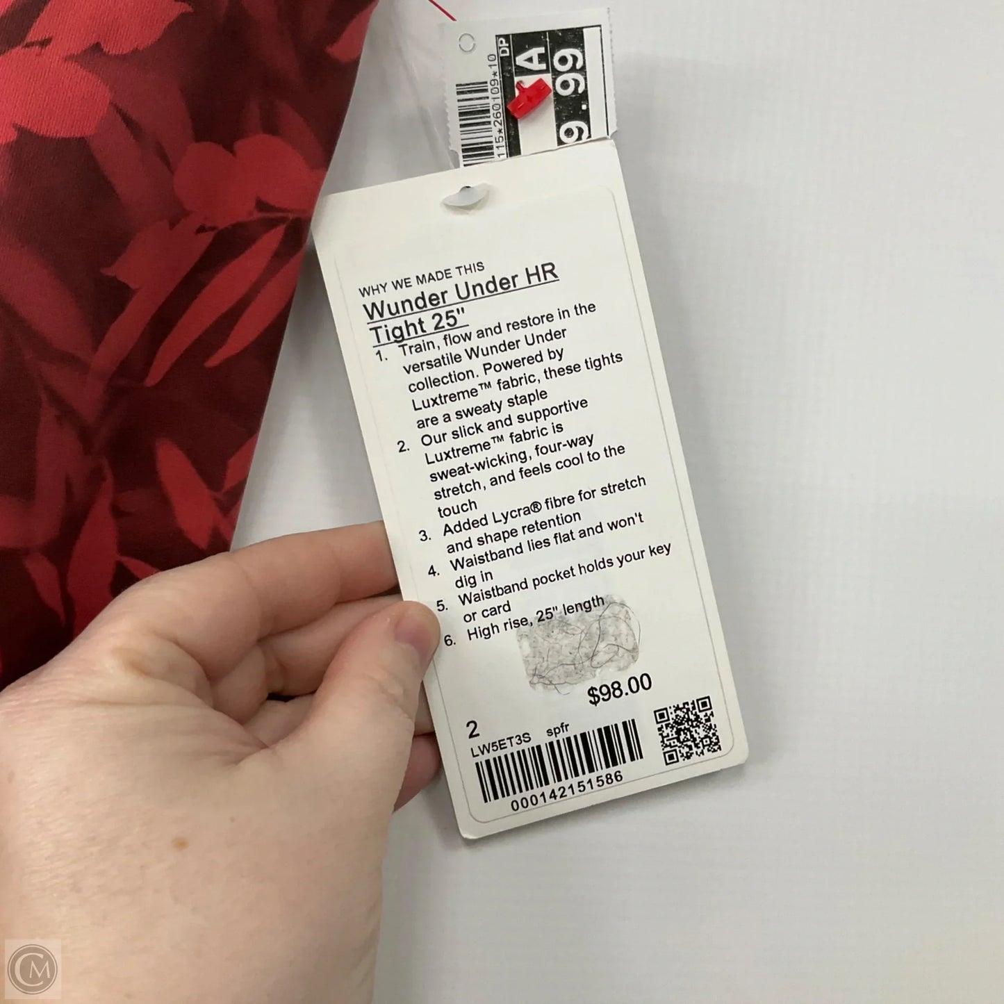 Athletic Leggings By Lululemon In Red, Size: 2