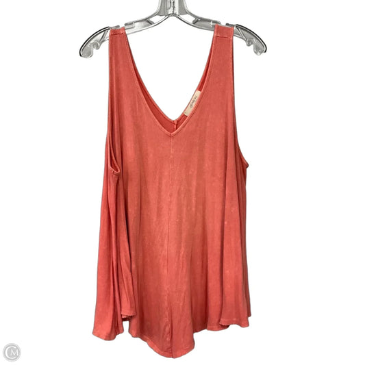 Top Sleeveless By A Beautiful Soul In Orange, Size: 1x