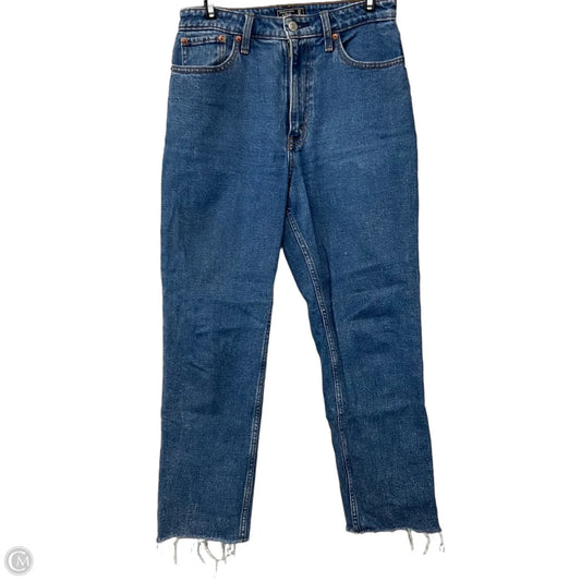 Jeans Straight By Abercrombie And Fitch In Blue Denim, Size: 6