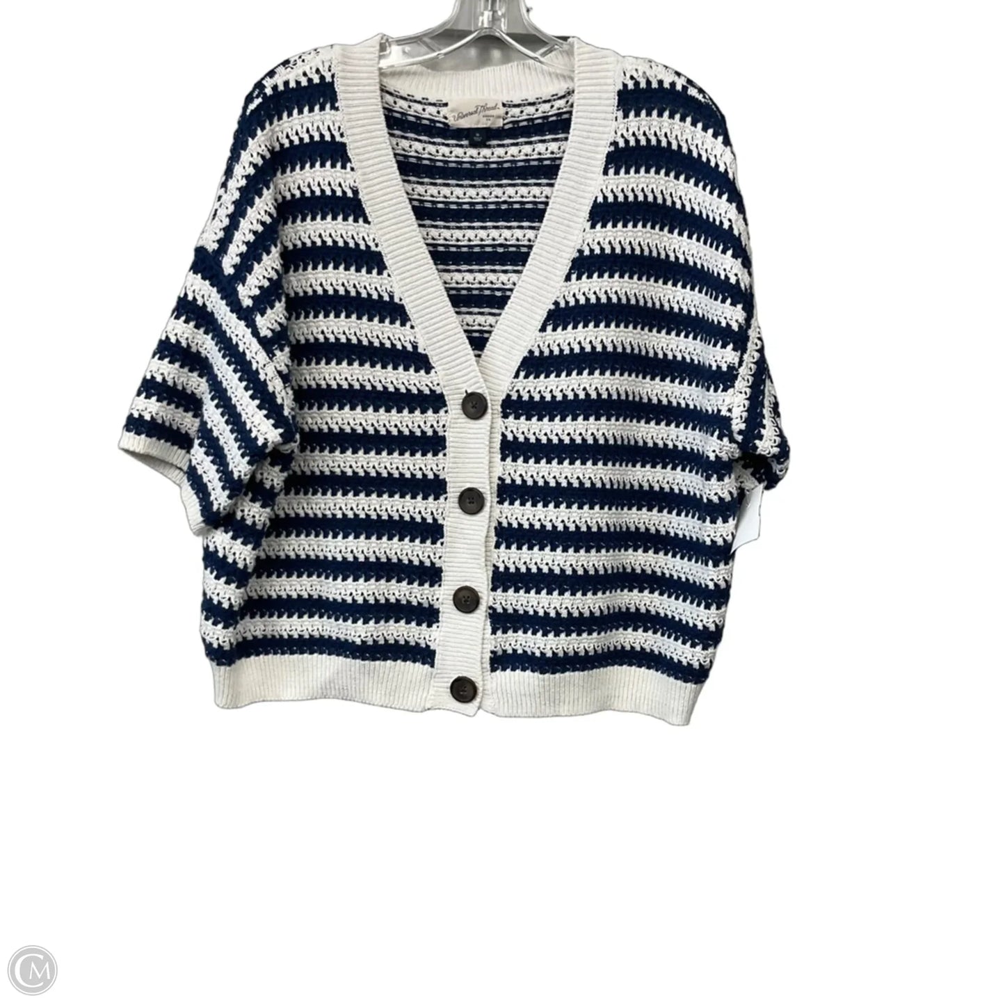 Sweater Short Sleeve By Universal Thread In Striped Pattern, Size: Xl