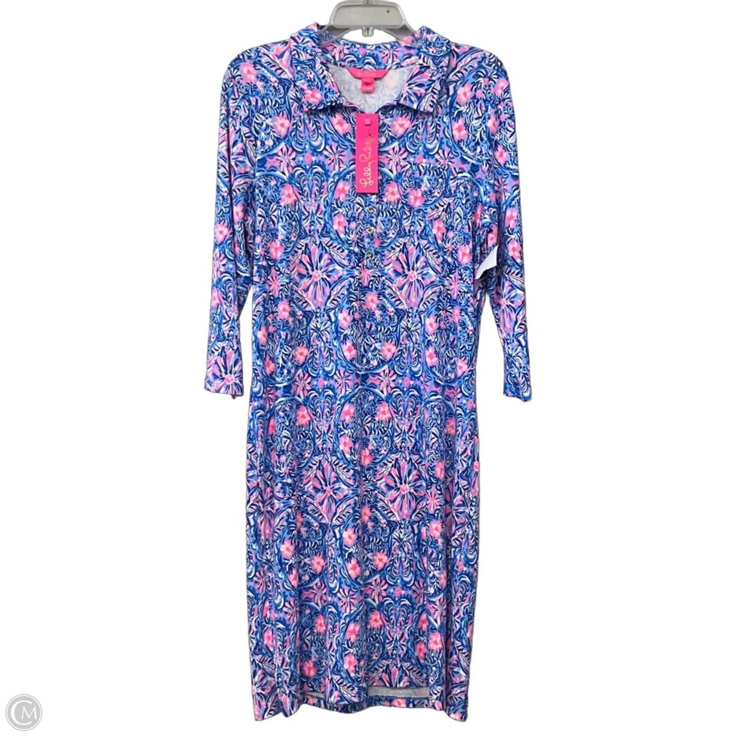 Dress Designer By Lilly Pulitzer In Blue & Pink, Size: Xl