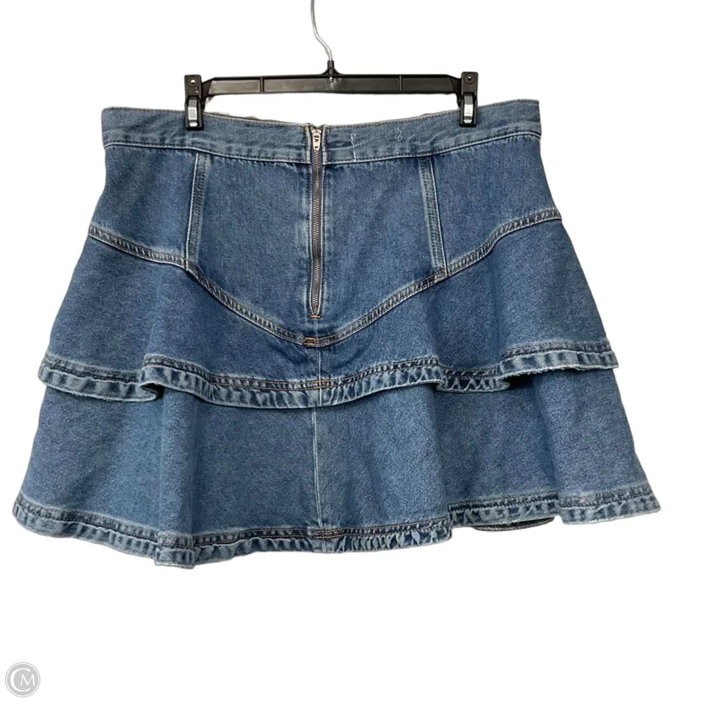 Skirt Mini & Short By Anthropologie In Blue Denim, Size: 16