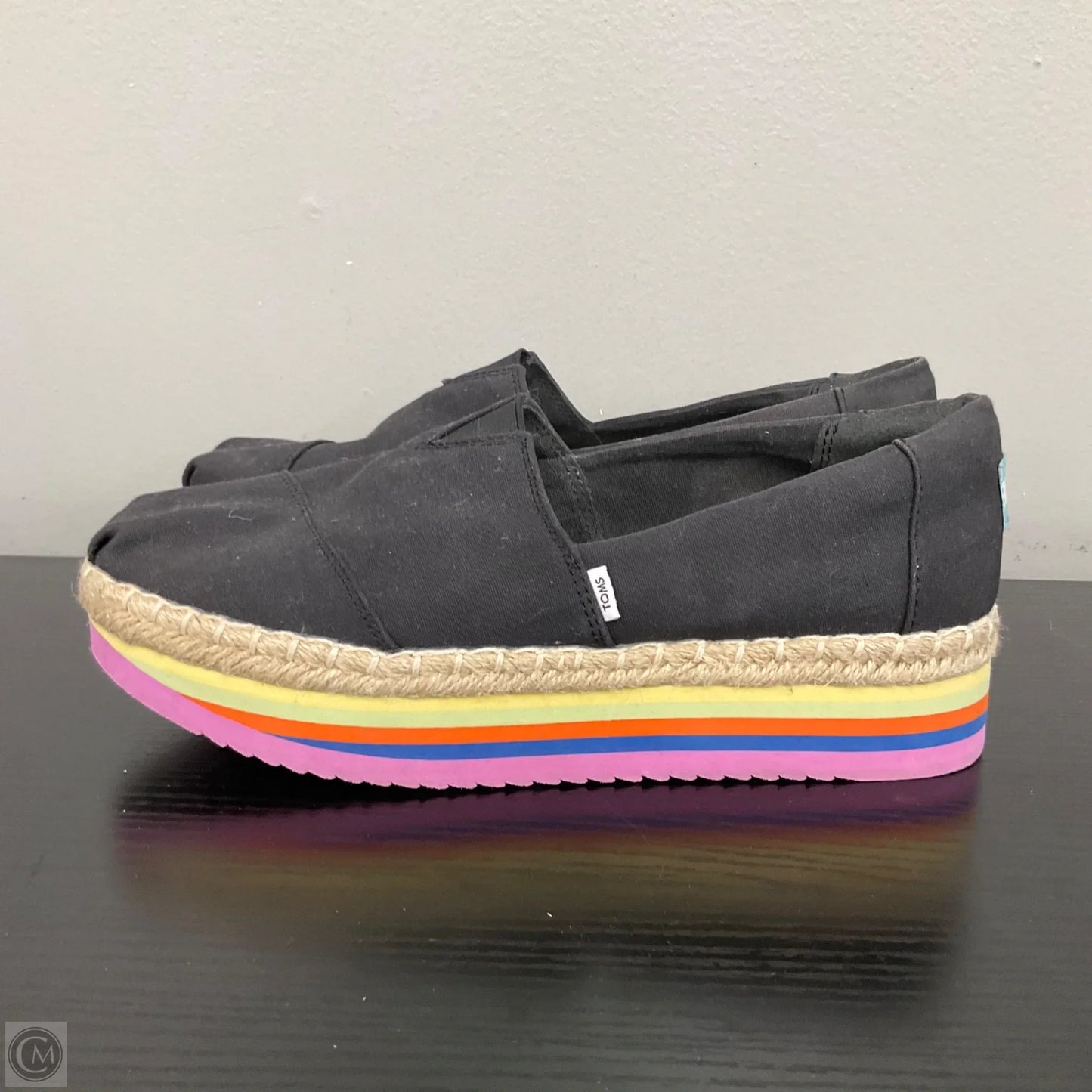Shoes Flats By Toms In Black, Size: 9.5