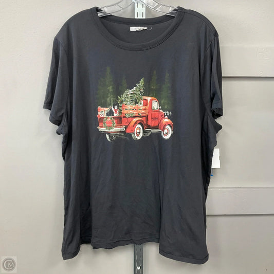 Top Short Sleeve By Maurices In Grey, Size: 3x