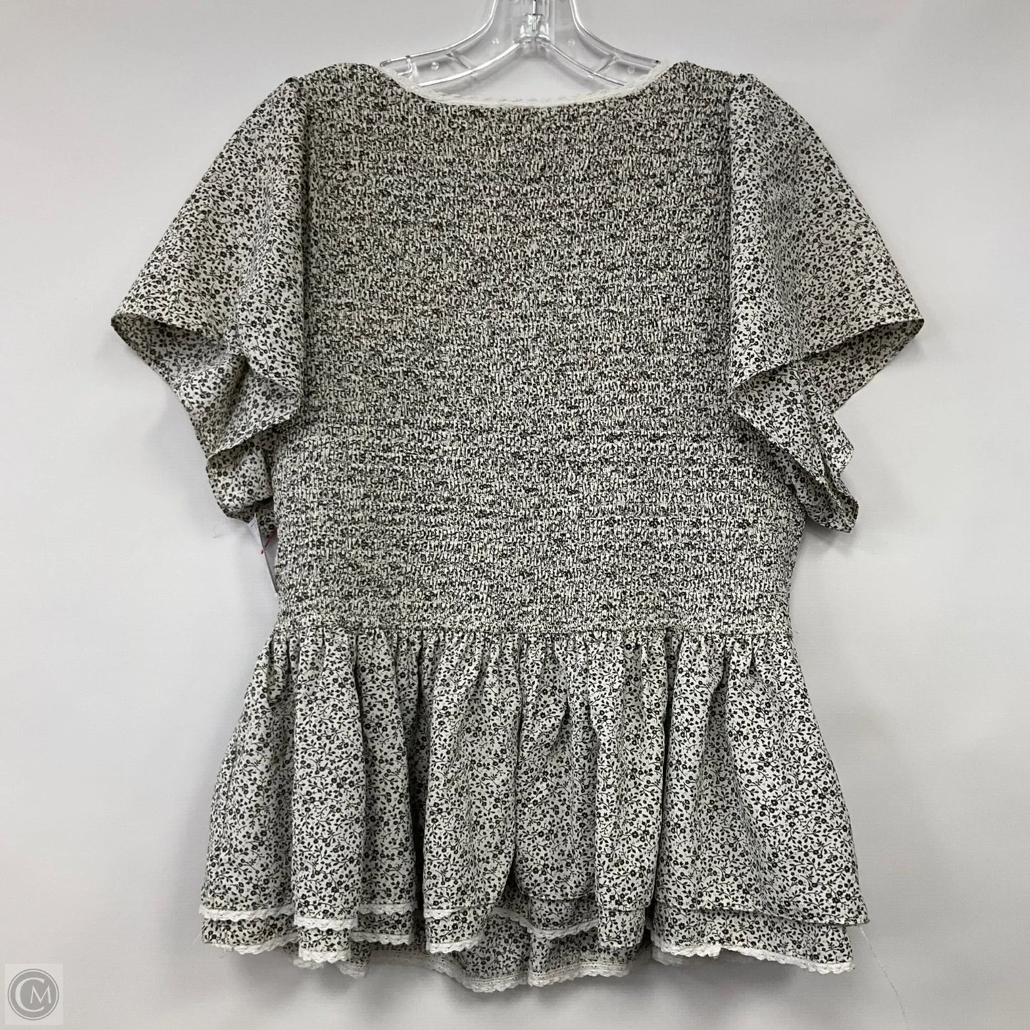 Top Short Sleeve By Arula In Black & White, Size: 1x