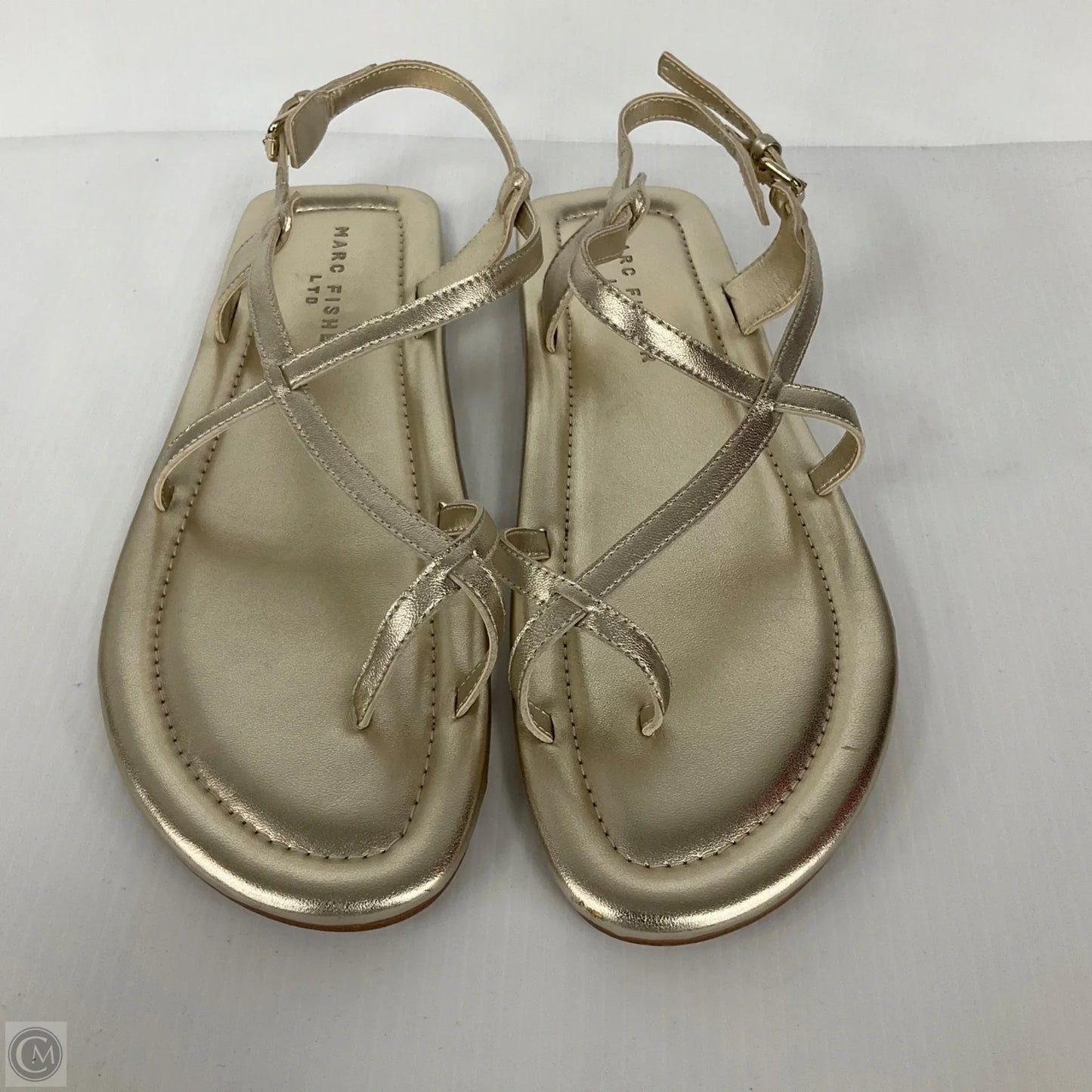 Sandals Flats By Marc Fisher In Gold, Size: 11
