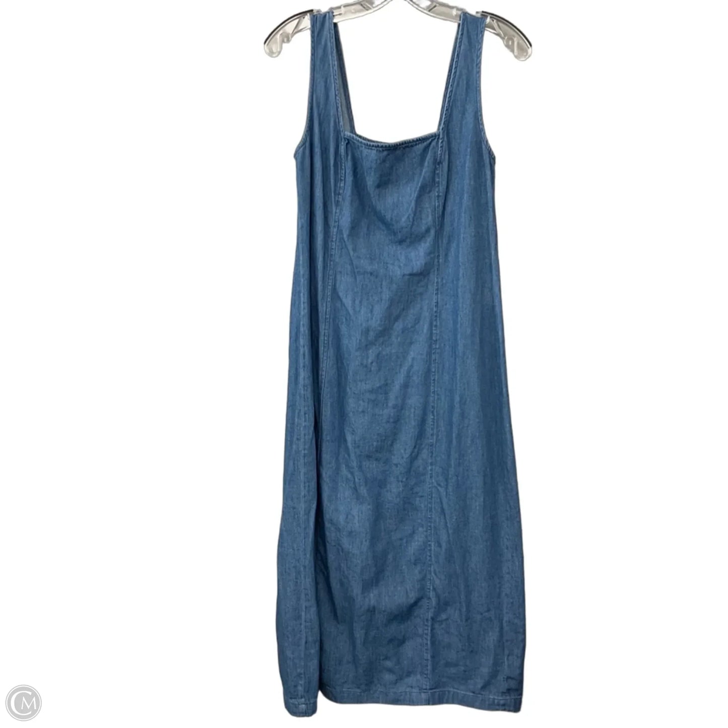 Dress Casual Midi By Old Navy In Blue Denim, Size: M